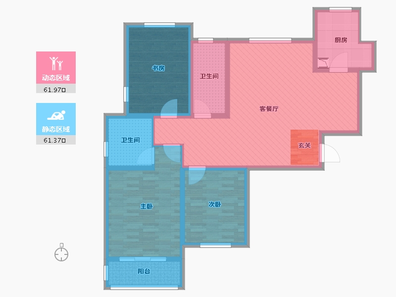 山东省-济南市-腊山南苑-109.00-户型库-动静分区