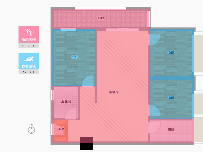 广西壮族自治区-防城港市-北部湾商业中心-87.95-户型库-动静分区