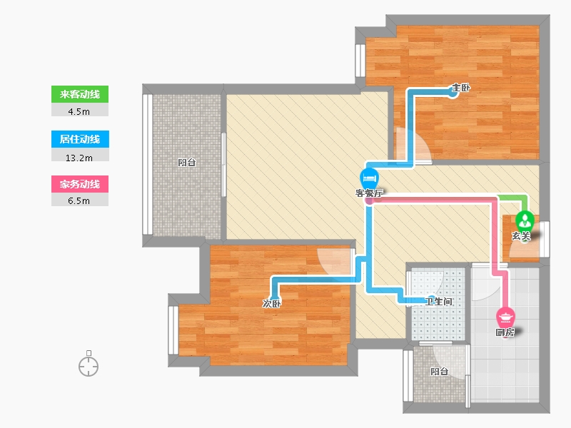 四川省-成都市-川网国际-62.57-户型库-动静线