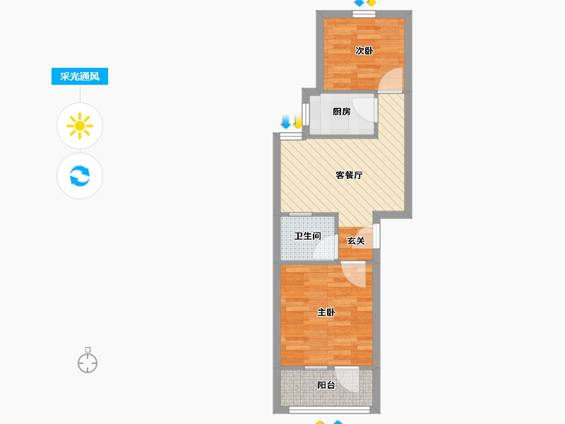 北京-北京市-滨河西里南区-42.42-户型库-采光通风