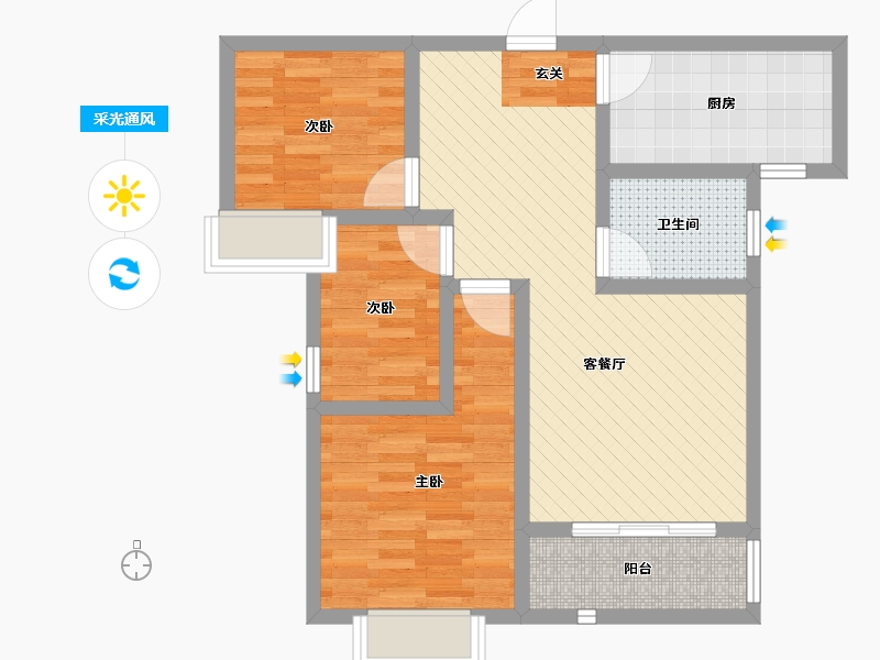 河北省-邢台市-铜锣湾-71.01-户型库-采光通风