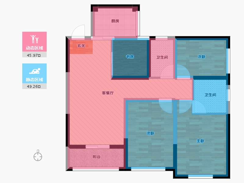 广西壮族自治区-北海市-观海一品-82.22-户型库-动静分区