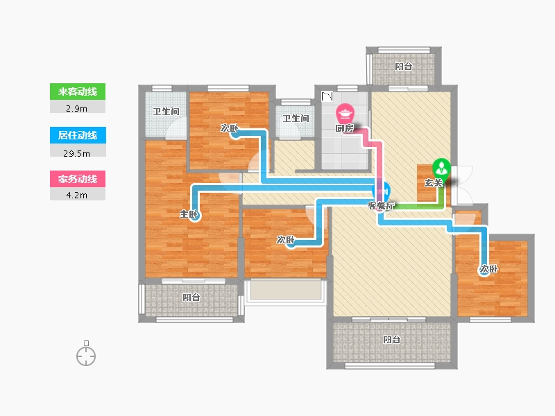 湖南省-长沙市-湘预家园-112.30-户型库-动静线