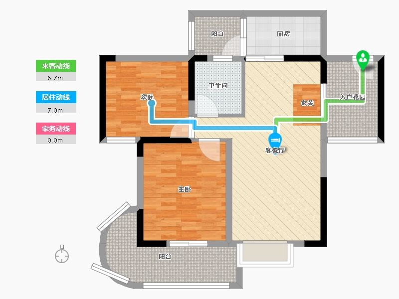 四川省-成都市-元益花园-77.14-户型库-动静线