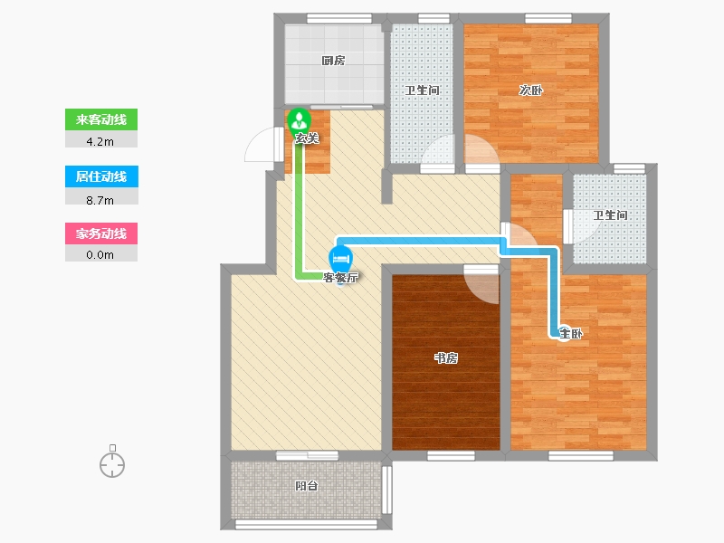 江苏省-淮安市-新城御景-93.60-户型库-动静线