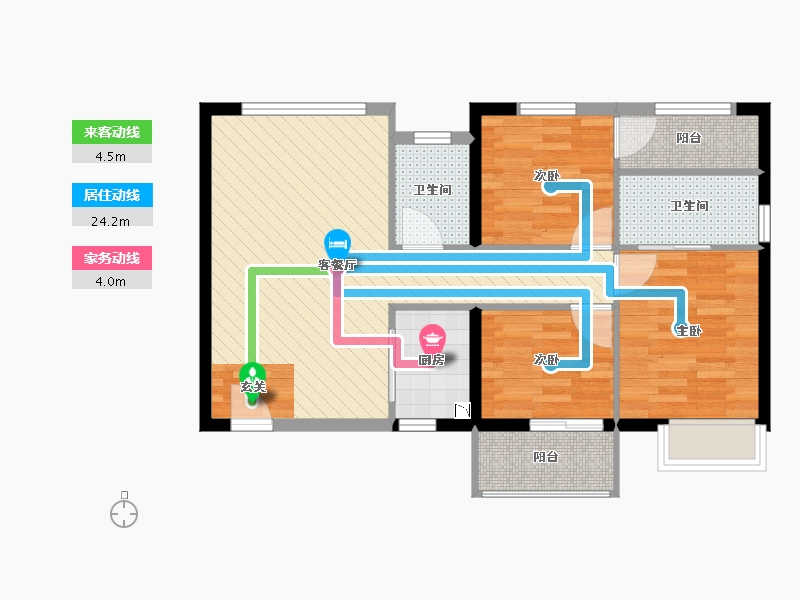 福建省-厦门市-明发半岛祥湾-72.00-户型库-动静线