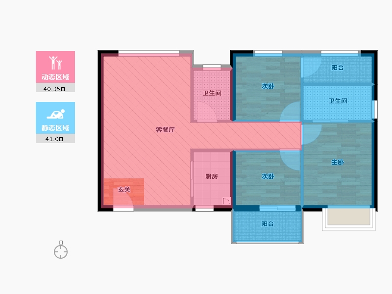 福建省-厦门市-明发半岛祥湾-72.00-户型库-动静分区