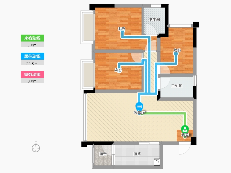 四川省-遂宁市-澜庭-75.17-户型库-动静线