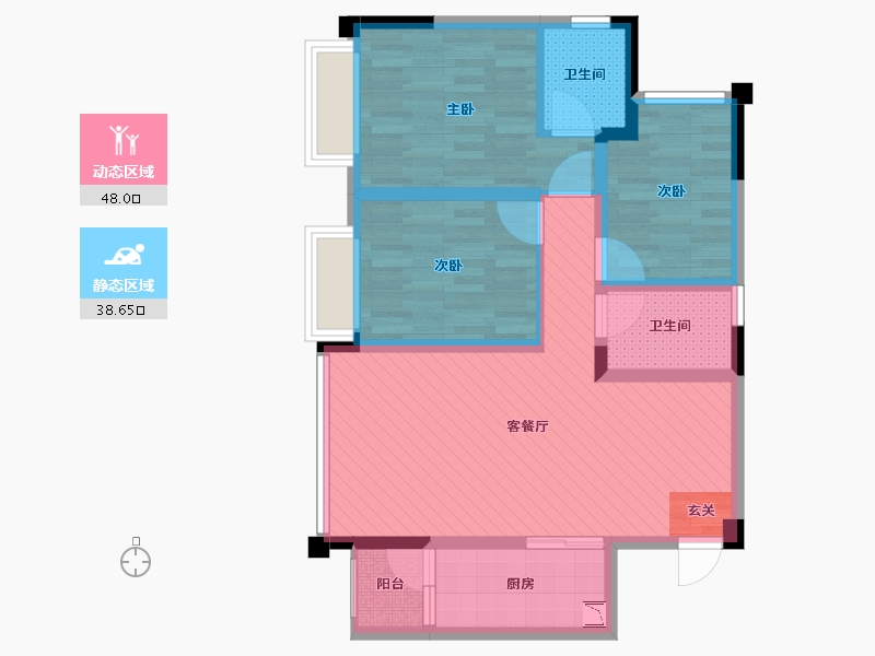 四川省-遂宁市-澜庭-75.17-户型库-动静分区