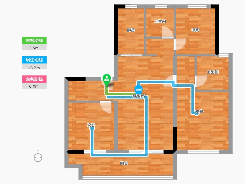 浙江省-嘉兴市-澜悦公馆-83.00-户型库-动静线