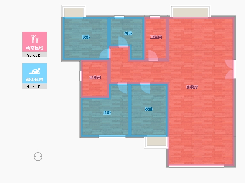 湖北省-宜昌市-上上城壹号院-120.16-户型库-动静分区