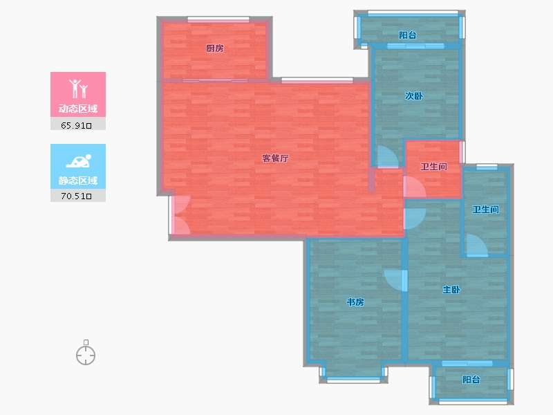 浙江省-温州市-平阳泽丰家园-125.00-户型库-动静分区