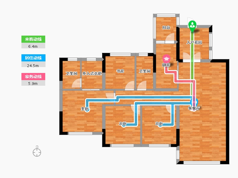 四川省-自贡市-邦泰天著-110.39-户型库-动静线