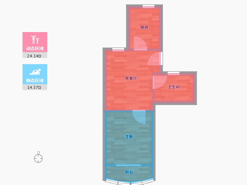 上海-上海市-殷高路21弄-34.14-户型库-动静分区