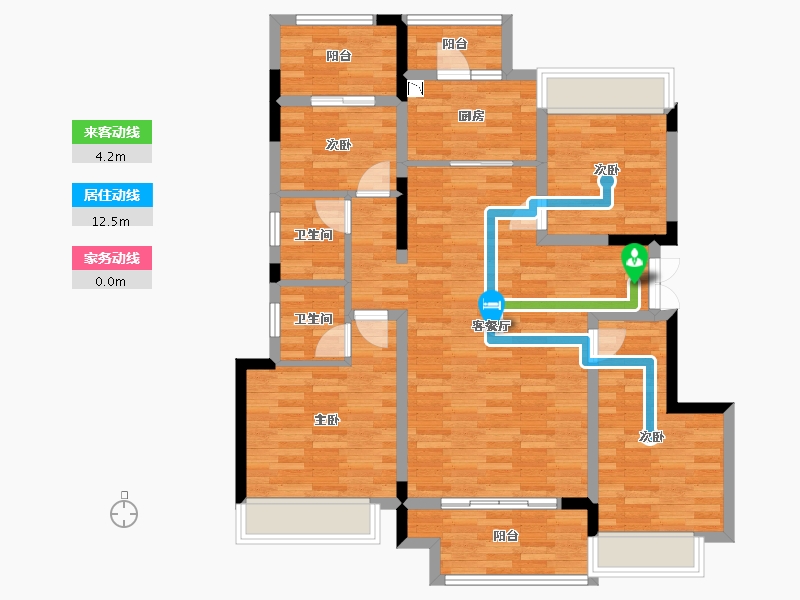 重庆-重庆市-龙湖开元-101.14-户型库-动静线