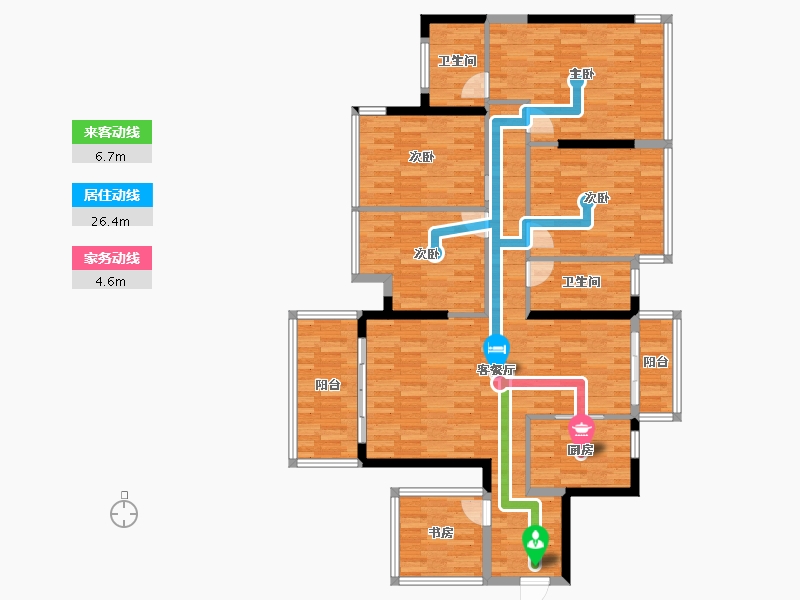 广西壮族自治区-南宁市-盛天公园里-131.43-户型库-动静线