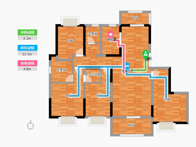 河南省-郑州市-正和紫荆城乐和园-120.21-户型库-动静线