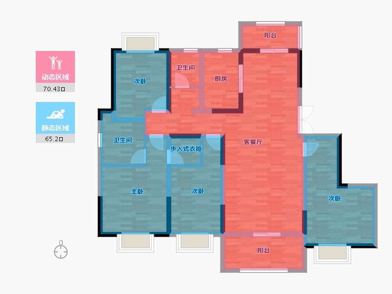 河南省-郑州市-正和紫荆城乐和园-120.21-户型库-动静分区