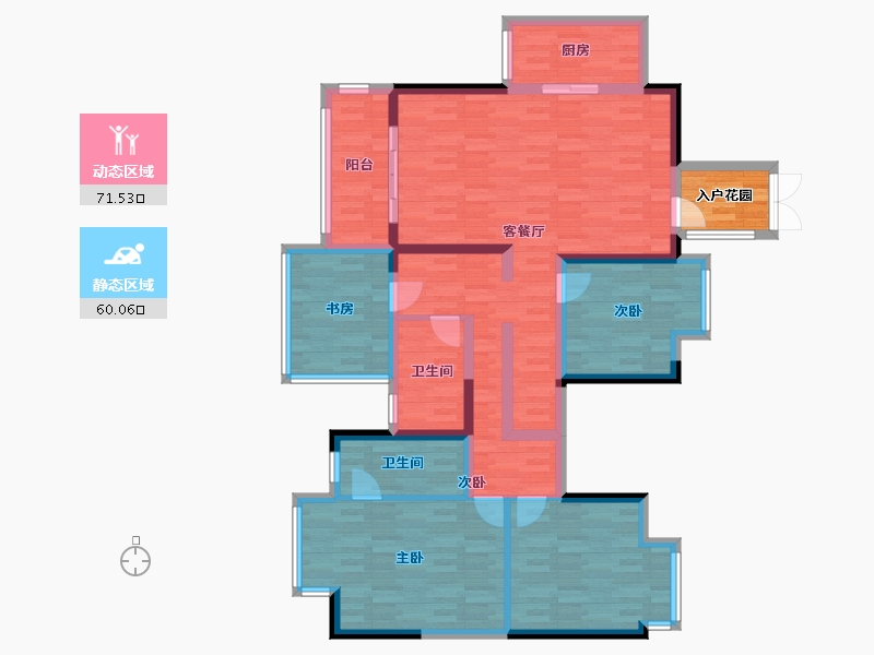 广西壮族自治区-南宁市-福瑞中央公园-120.64-户型库-动静分区