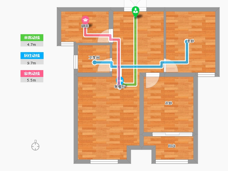 河北省-保定市-朝阳首府-63.00-户型库-动静线