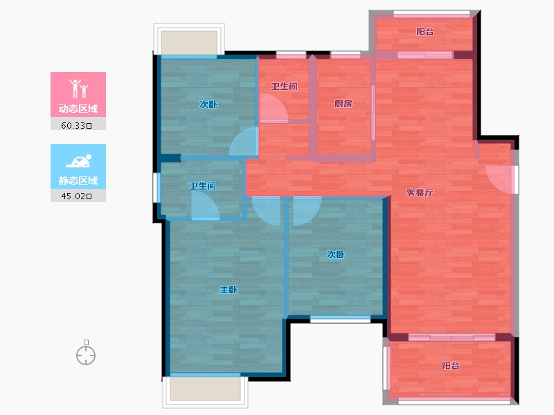 江西省-赣州市-新力钰珑湾-95.00-户型库-动静分区