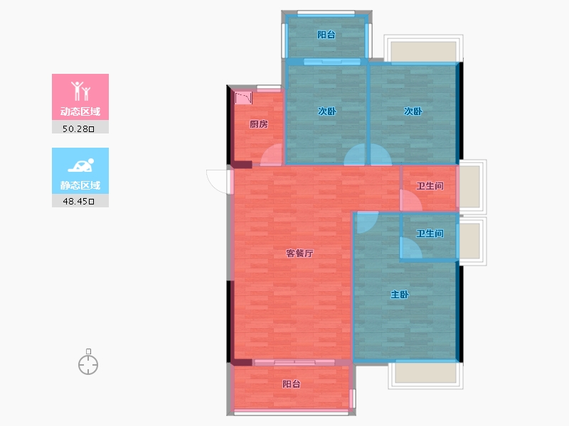 福建省-宁德市-盛大庄园-90.01-户型库-动静分区