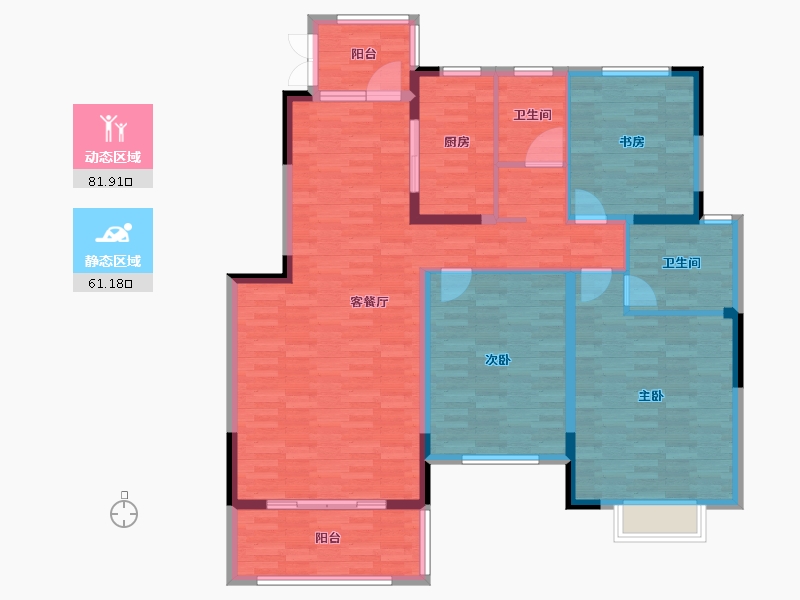 江苏省-盐城市-射阳悦府-130.00-户型库-动静分区