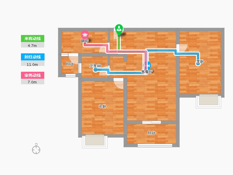 江苏省-徐州市-枫林天下-80.01-户型库-动静线