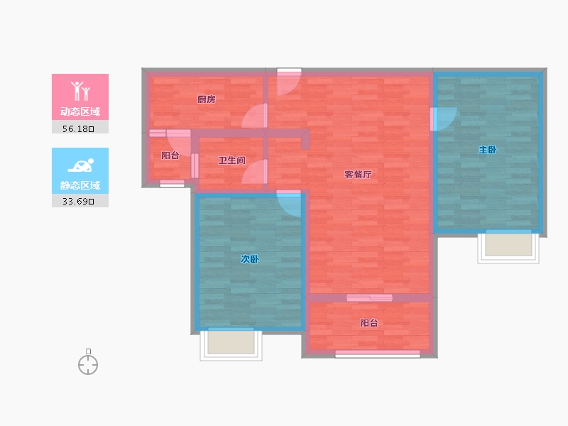 江苏省-徐州市-枫林天下-80.01-户型库-动静分区