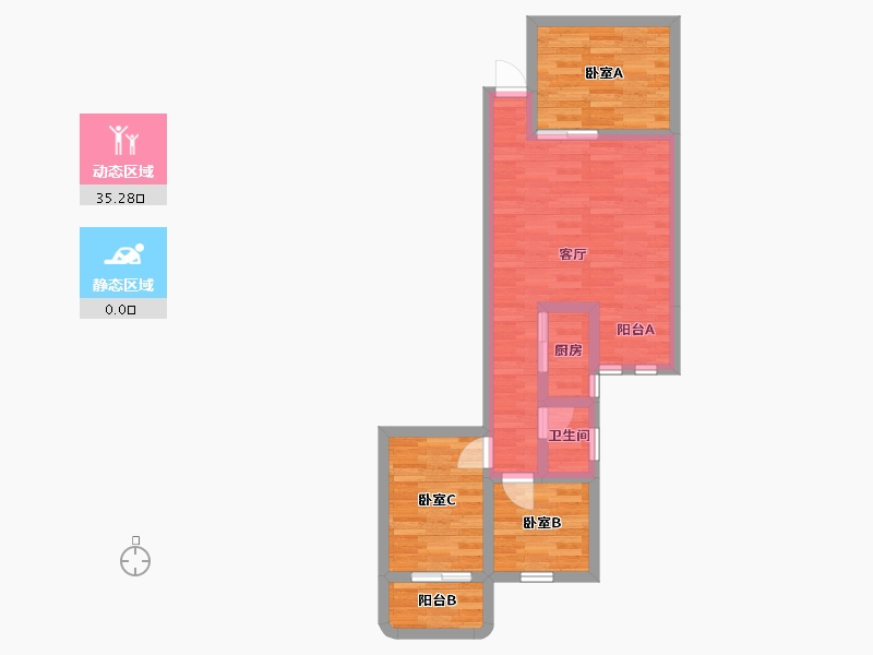 广东省-广州市-天鹅花苑-56.52-户型库-动静分区