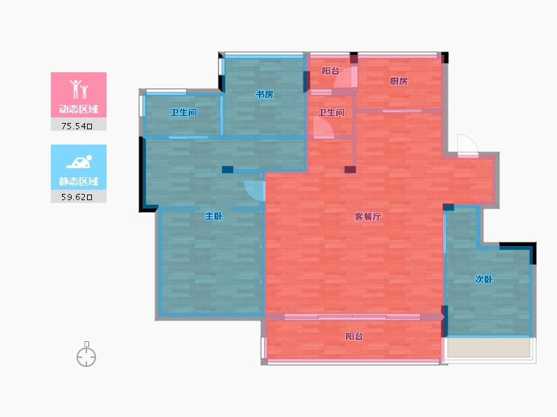 浙江省-台州市-江南墅-124.12-户型库-动静分区