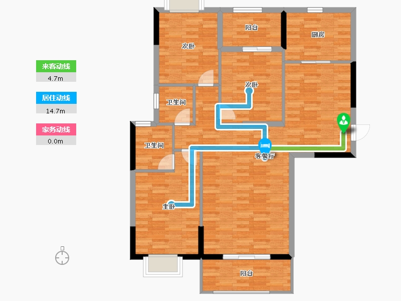 福建省-龙岩市-翰林春天-103.19-户型库-动静线