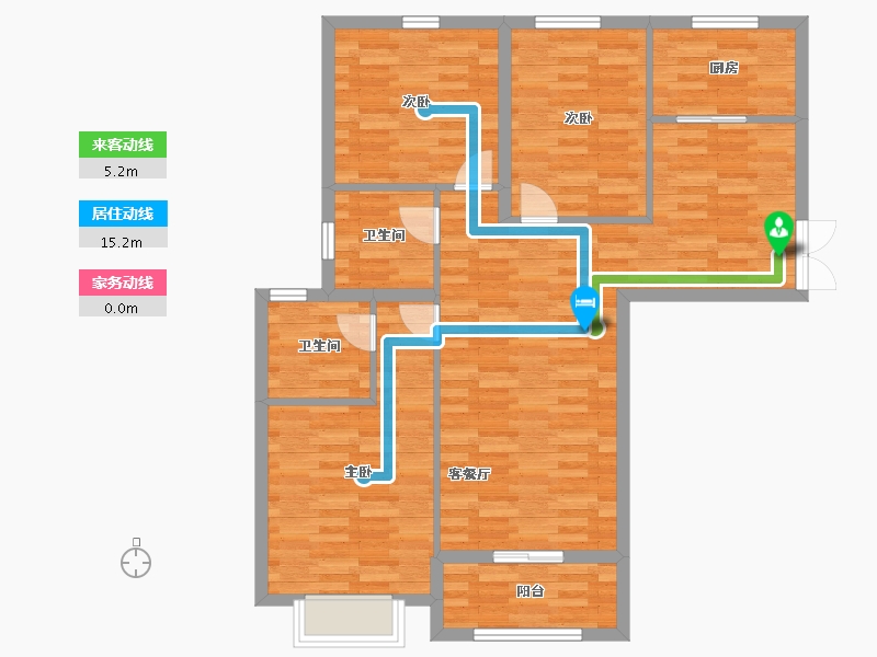 河南省-郑州市-清华大溪地-93.00-户型库-动静线