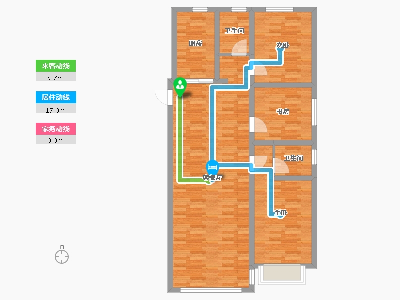 甘肃省-天水市-阳光和苑-90.37-户型库-动静线