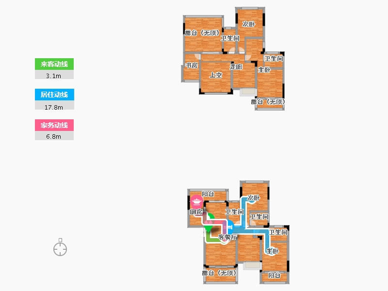 四川省-南充市-翡翠城-216.45-户型库-动静线