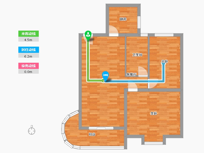 广东省-广州市-流花雅轩-73.62-户型库-动静线