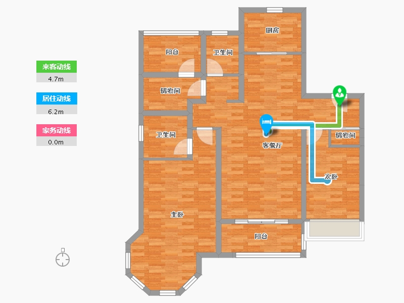 江苏省-苏州市-昆山中南世纪城32栋1908-102.00-户型库-动静线