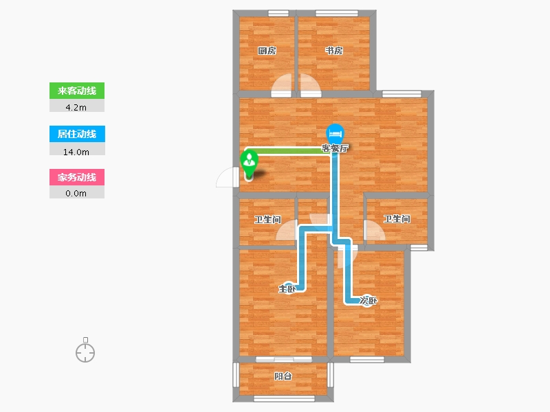 江苏省-徐州市-新都市华庭-83.58-户型库-动静线