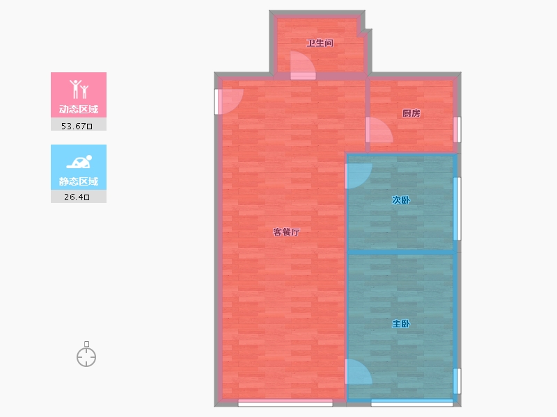 辽宁省-大连市-尚河明珠-73.55-户型库-动静分区