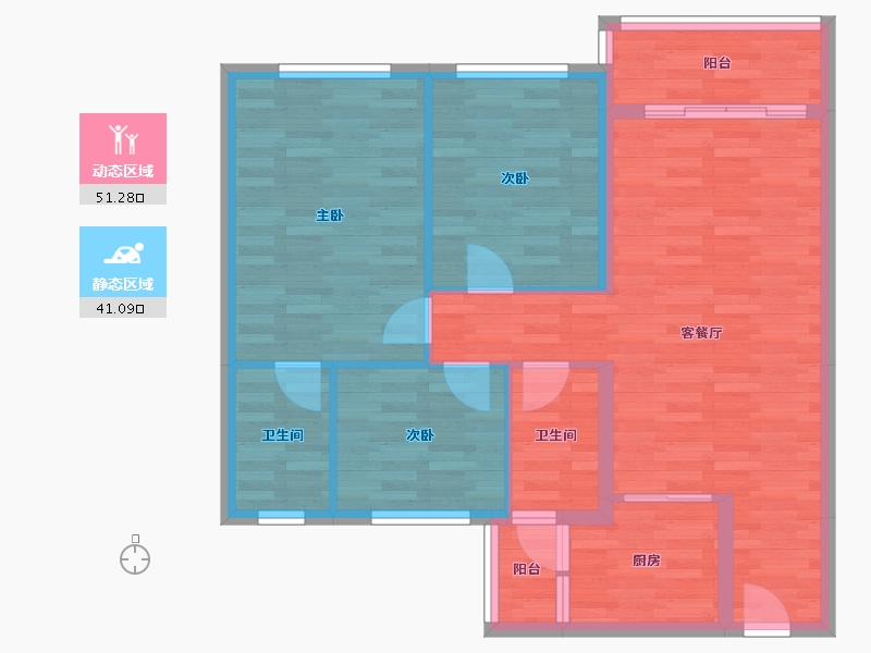 广东省-肇庆市-肇庆碧桂园-82.14-户型库-动静分区