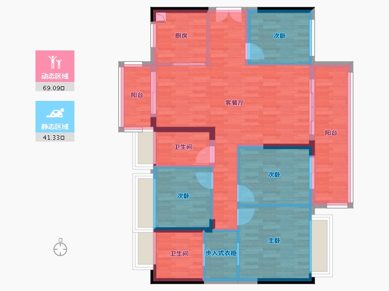 广东省-河源市-月岛首府-97.19-户型库-动静分区