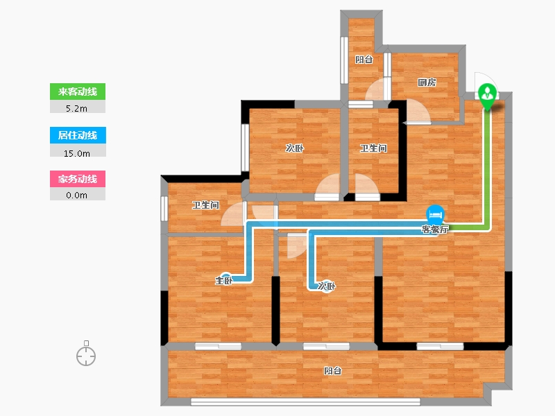 四川省-宜宾市-滨江壹号-95.10-户型库-动静线