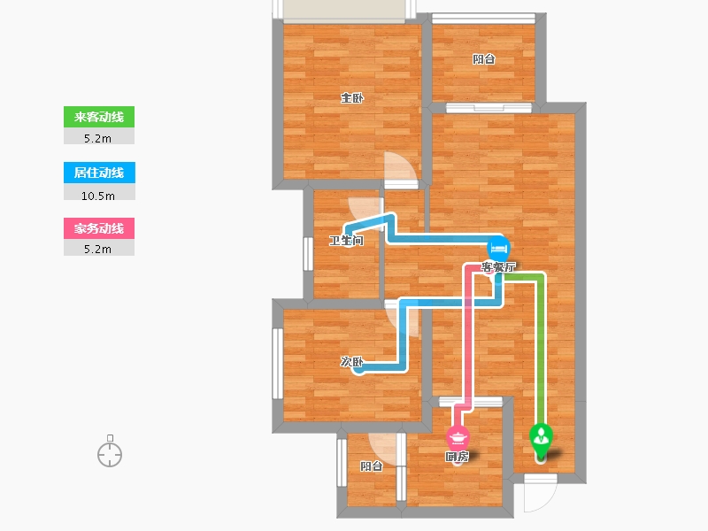 四川省-眉山市-融创江口未来城一期-65.54-户型库-动静线