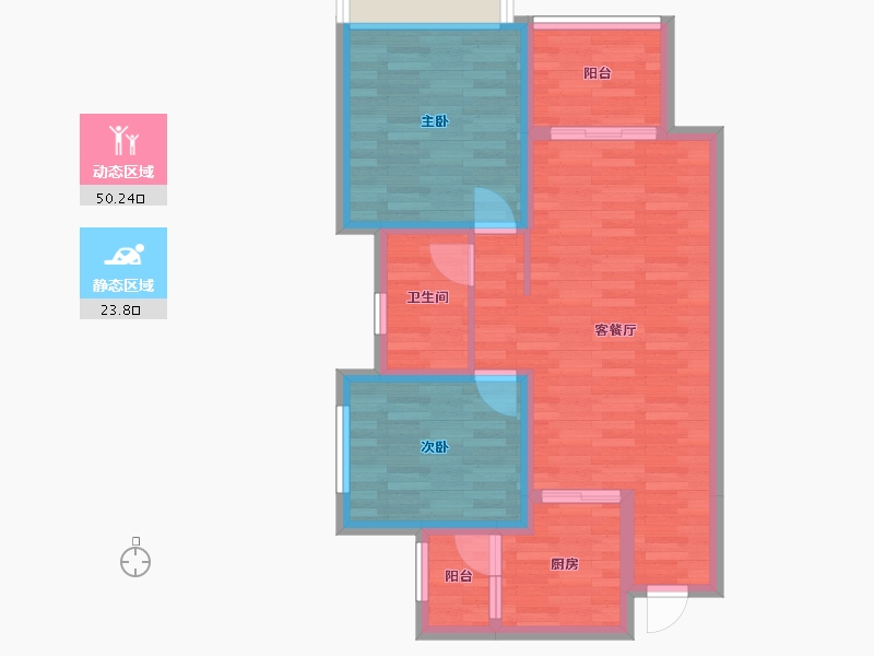 四川省-眉山市-融创江口未来城一期-65.54-户型库-动静分区