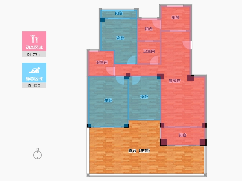 福建省-厦门市-鼓浪湾-141.33-户型库-动静分区