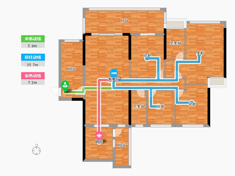 广东省-湛江市-南国豪苑三期-160.75-户型库-动静线