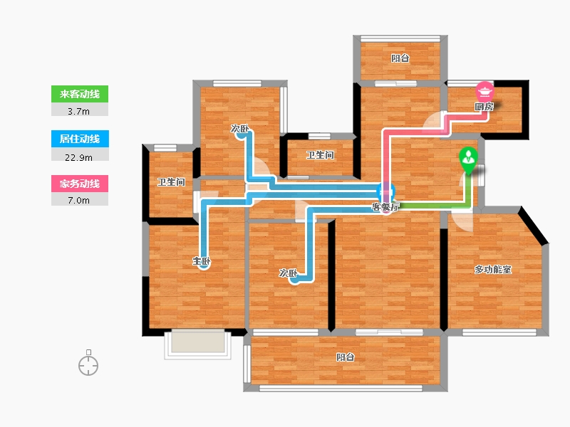 广西壮族自治区-玉林市-幸福里书香学府-114.22-户型库-动静线