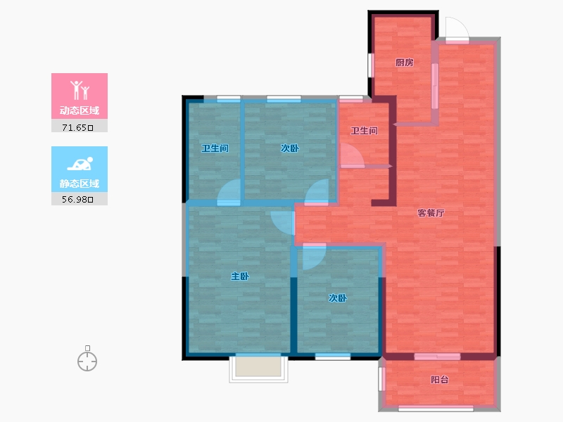 河南省-郑州市-正商兰庭华府-116.00-户型库-动静分区