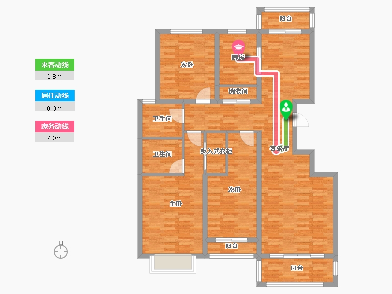 山西省-晋中市-古韵华庭-111.40-户型库-动静线