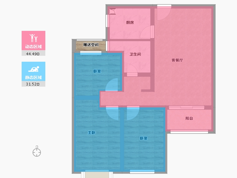 河南省-南阳市-南阳世界里-67.82-户型库-动静分区